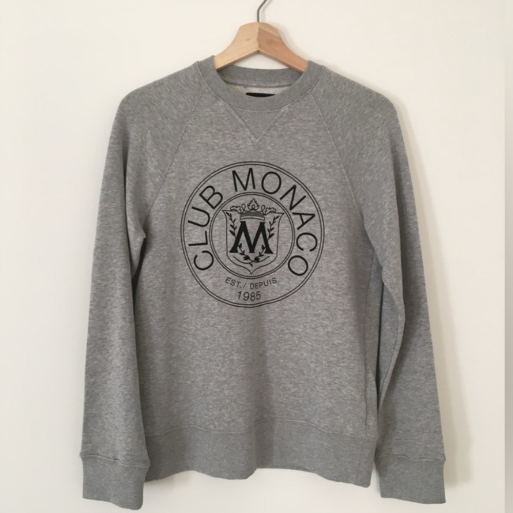 Club Monaco Gray Crew Neck Sweater
